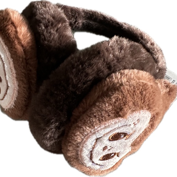 Brown Labubu Style Monster Rabbit Fluffy Earmuffs - Picture 4 of 5